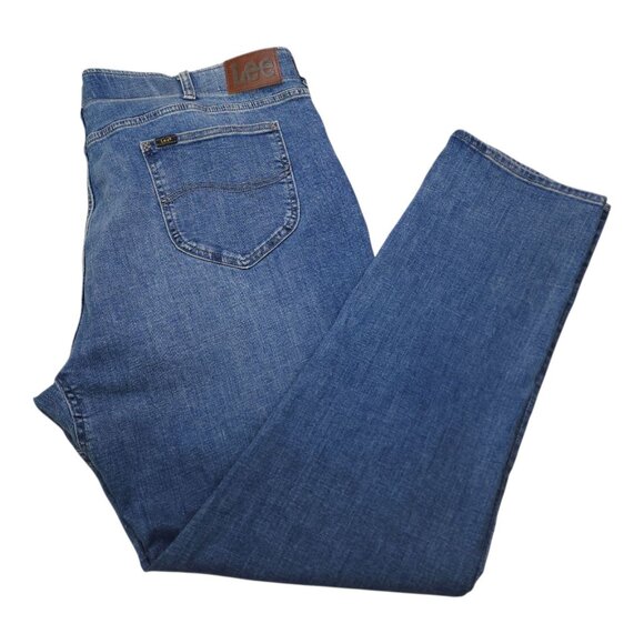 Lee Extreme Motion MVP Jeans Mens 46x34 Straight Tapered Flex Waistband Gusset - Picture 10 of 10